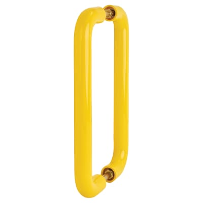 Golden Yellow Nylon D-Bar Door Pull Handles - Back to Back - 425mm c/c