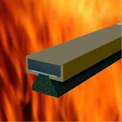 Fire & Smoke Intumescent Strip - - 20 x 4 x 2100mm with Brush - Brown - Pack of 35