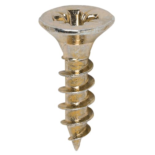 Classic Pozi Countersunk Wood Screws - 4.0 x 16mm - Yellow Zinc - Pack of 200