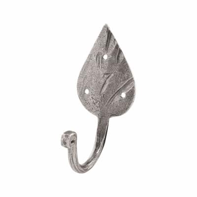 Gothic Single Coat Hook - 121 x 57mm - Pewter