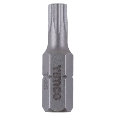 Steel Driver Bits - Torx - T25 - 25mm Length - Pack of 10