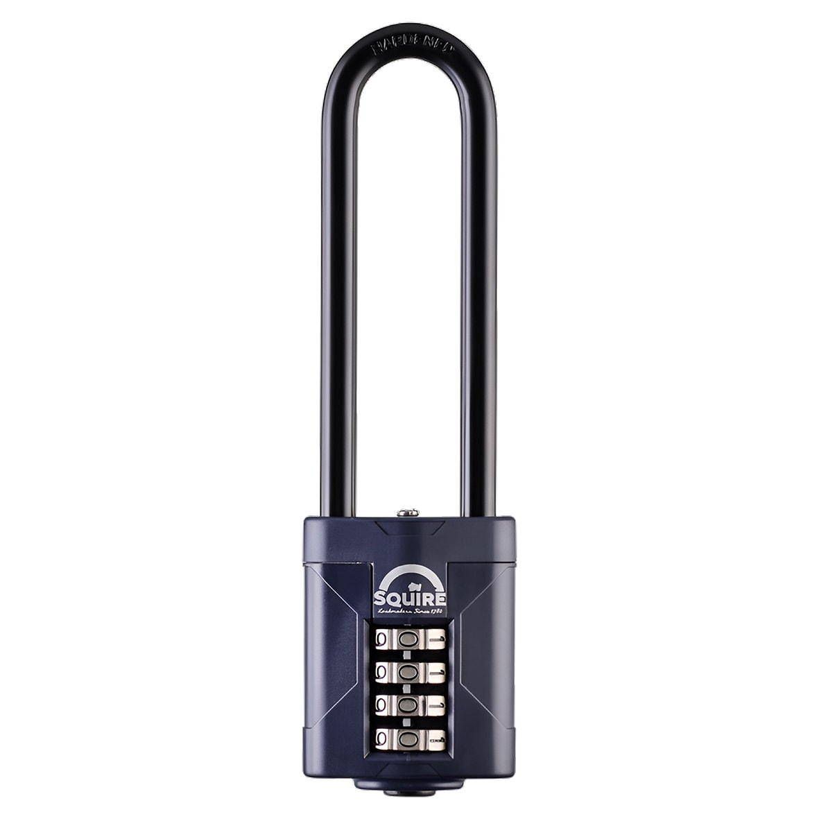 Combination Long Shackle Padlock - 50mm Body - 100 x 22.6mm Shackle - Blue
