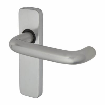 Satin Aluminium Latch Door Handles - Puma Range - 155 x 40mm
