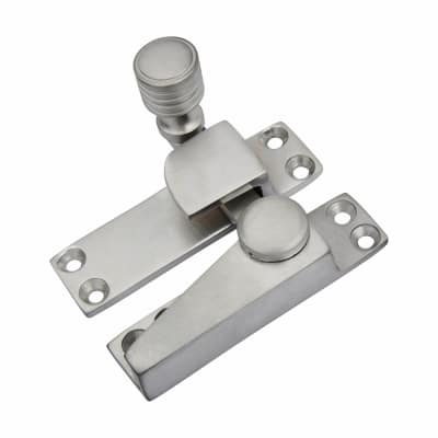 Heavy Duty Straight Quadrant Arm Sash Window Fastener - 70 x 19mm - Satin Chrome