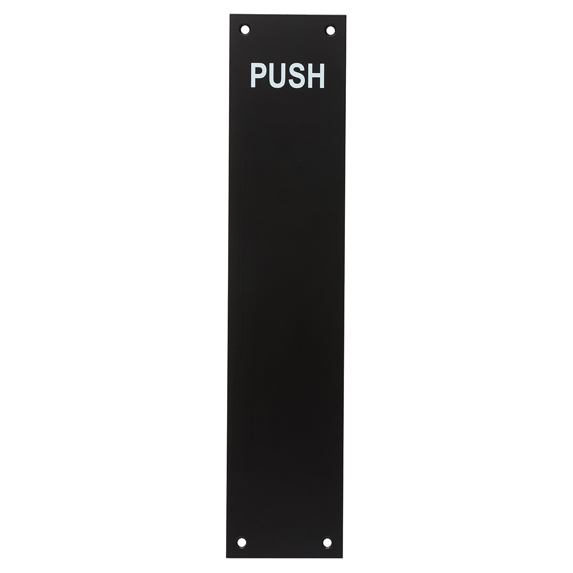 Stainless Steel Finger Plate - Push - 350 x 75 x 1.2mm - Square - Matt Black