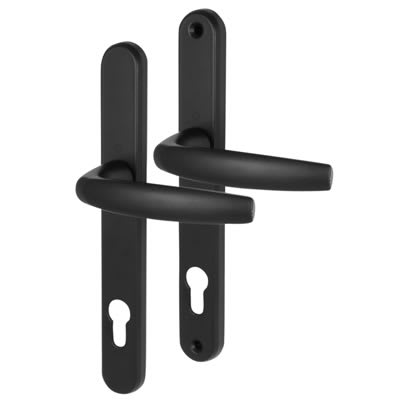 1530/3830N Black uPVC Multipoint Door Handles - 140mm Bolt c/c - 92mm c/c - Atlanta Range