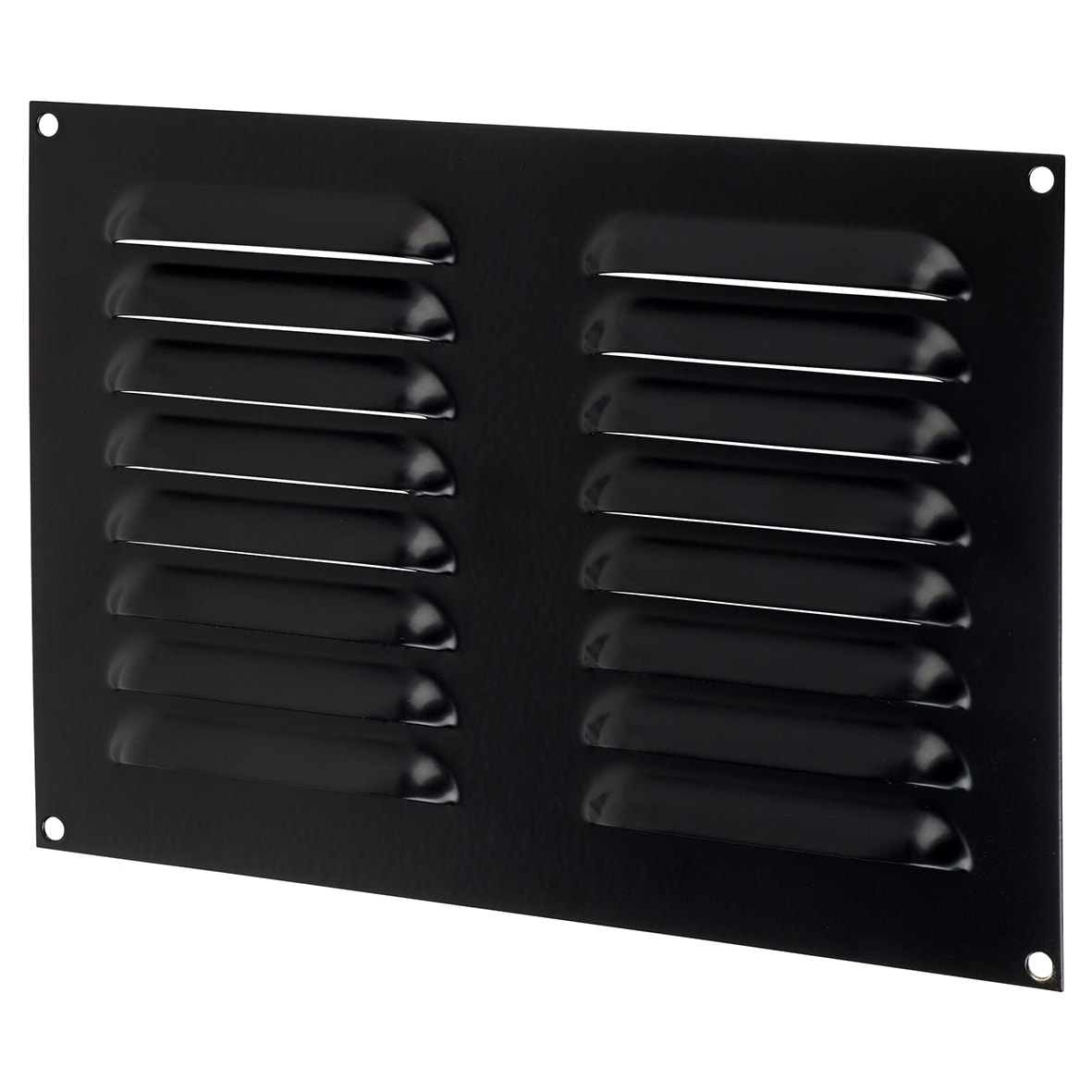 Hooded Louvre Vent - 242 x 165mm - 6650mm² Free Air Flow - Matt Black