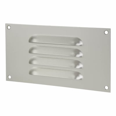 Hooded Louvre Vent - 165 x 89mm - 1672mm² Free Air Flow - Satin Aluminium