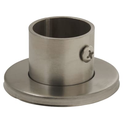 25mm Tube Hanging Rail End Socket - Brushed Stainless Steel