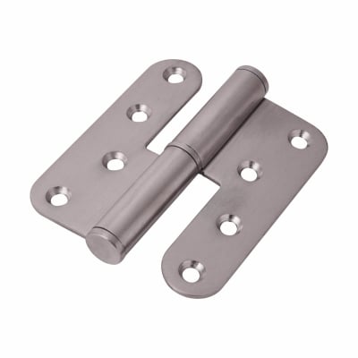 European Style Lift Off Butt Door Hinge - 100 x 89 x 3mm - Left Hand - Satin Stainless Steel - Pair