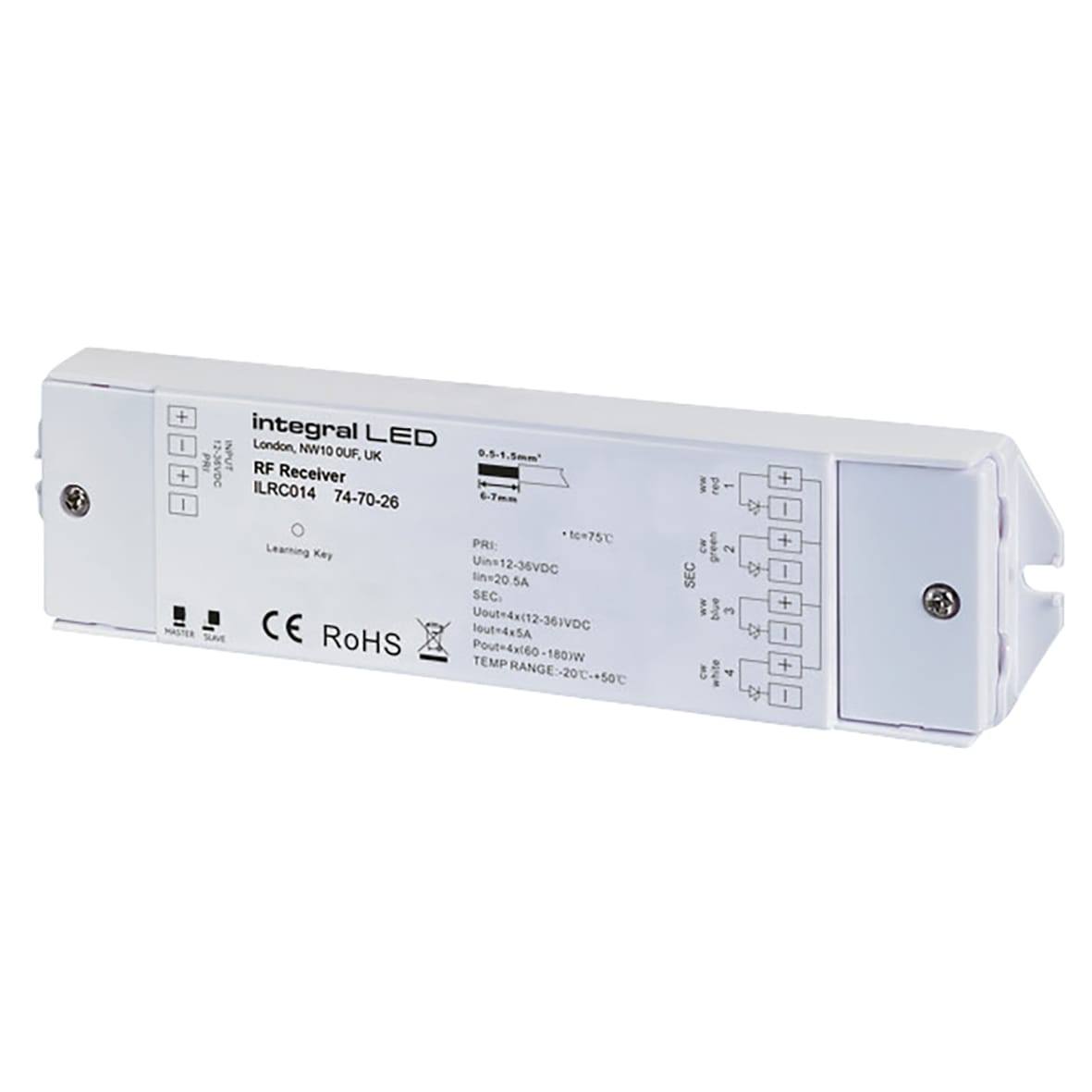 LED 12-36V 240-720W Dimmable RF Receiver for LED Strip Lights -