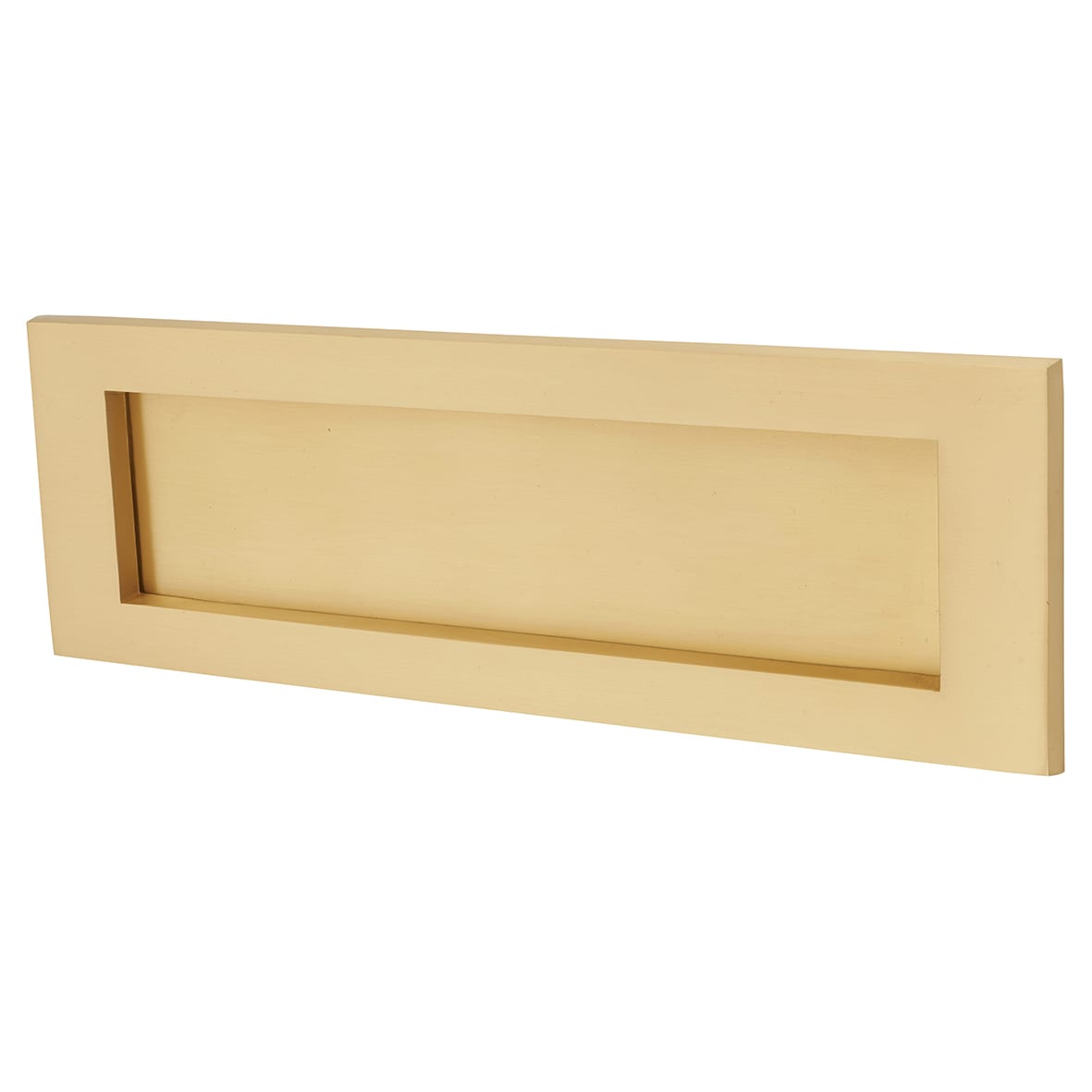 Marcus Letter Plate - 305 x 101mm - Satin Brass