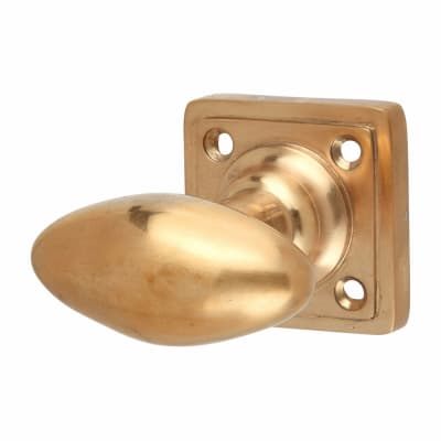 Light Bronze Oval Mortice Door Knob - 55 x 55mm Square Rose