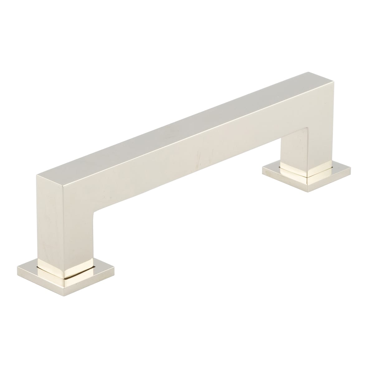 Trafalgar 25mm Square D-Bar Cabinet Pull Handle - 128mm c/c - Polished Nickel