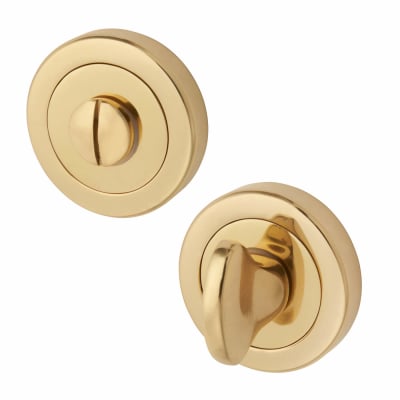 Bathroom Turn & Release - 48mm Diameter - Polished Brass