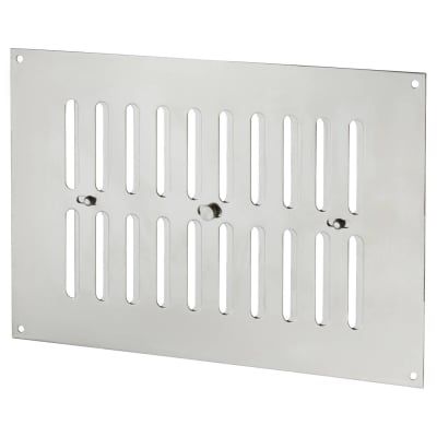 Hit & Miss Vent - 242 x 165mm - Polished Stainless Steel