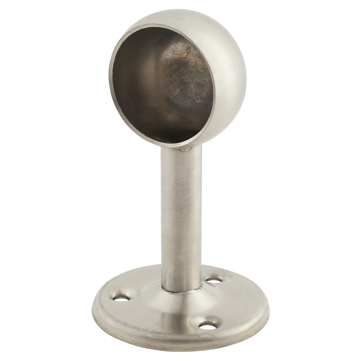 32mm Hanging Rail End Bracket - Brushed Stainless Steel