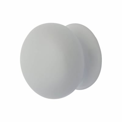 Ceramic/Porcelain Mushroom Round Cabinet Knob - 40mm Diameter - White