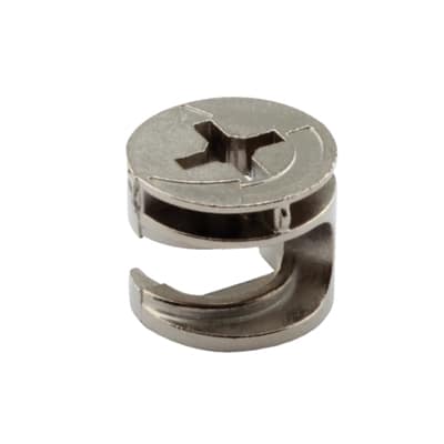 Rimless Cam Connector - 12mm Min Panel Thickness - Nickel Plated - Pack of 50