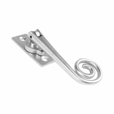 Open Curl Locking Espagnolette Casement Window Handle - Right Hand - Soft Satin Chrome