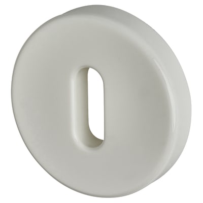 Nylon Escutcheon - 52mm Diameter - Keyhole - Diamond White - Pair
