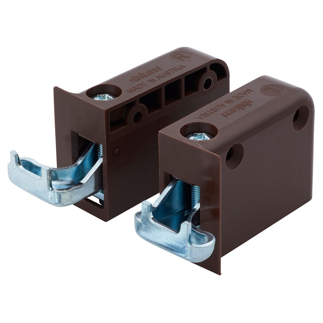 Wall Cabinet Mounting Set Left & Right Hanger - Brown