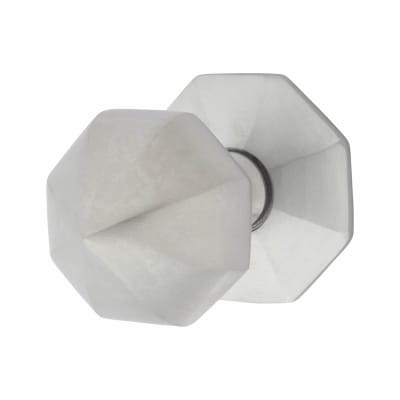 Marcus Satin Chrome Octagonal Centre Door Knob - 66mm Rose Diameter