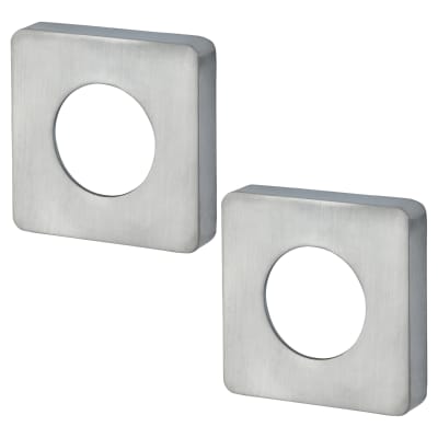 Square Passage Rose Cover - 52 x 52mm - Satin Chrome