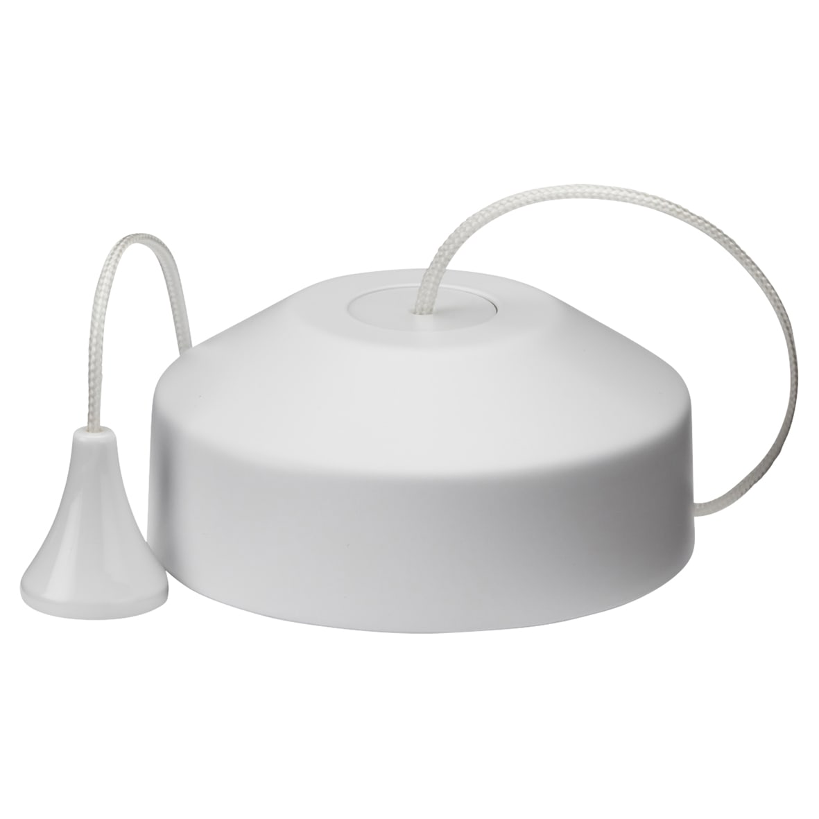5 - 100W 1 Way Trailing Edge LED Pull Cord Dimmer Switch - Matt White