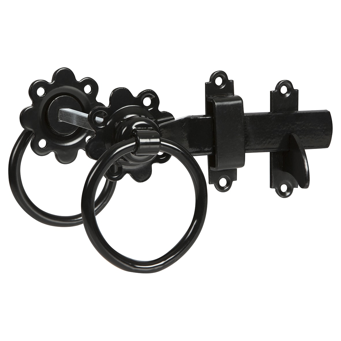 Medium Duty Ring Gate Latch - 150mm Throw - Epoxy Black