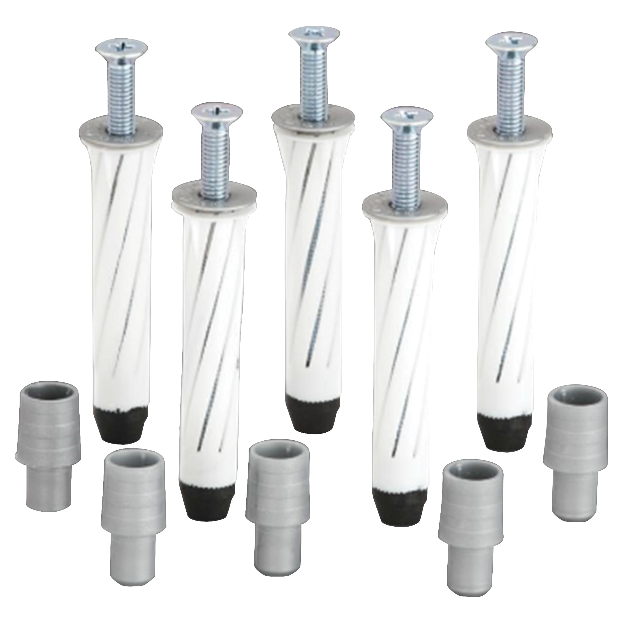 Twin Slot Shelving System - Fixings for Twin Slot Shelf Wall Uprights - Hollow Wall - Pack of 5