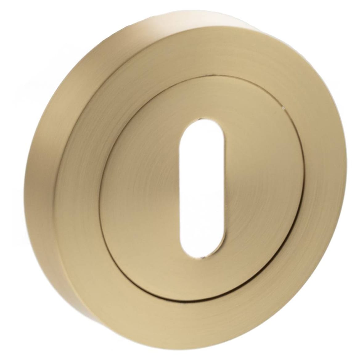 Status Escutcheon - 51mm Diameter - Keyhole - Satin Brass