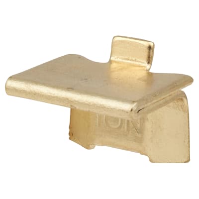 Heavy Duty Raised Bookcase Clip - Electro Brass Plated - Pack of 10