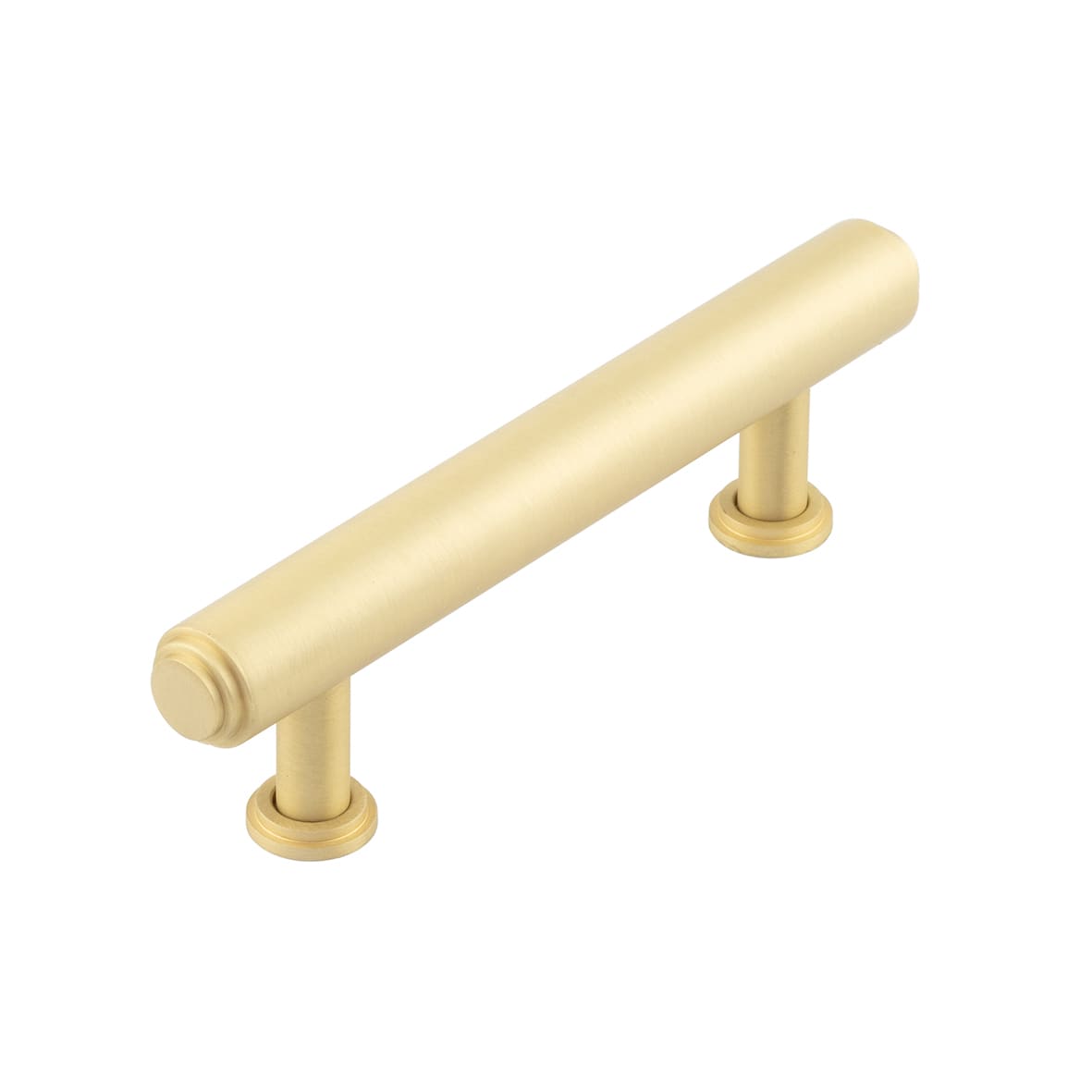 Belgrave 18mm Stepped T-Bar Cabinet Pull Handle - 96mm c/c - Satin Brass