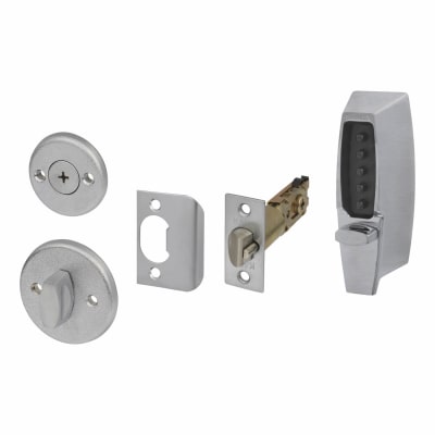Unican 7104 Light Duty Push Button Code Lock and Latch - Satin Chrome