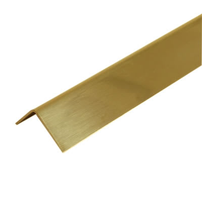 2000mm Solid Brass Angle - Equal Sided - 16 x 16 x 0.91mm - Polished