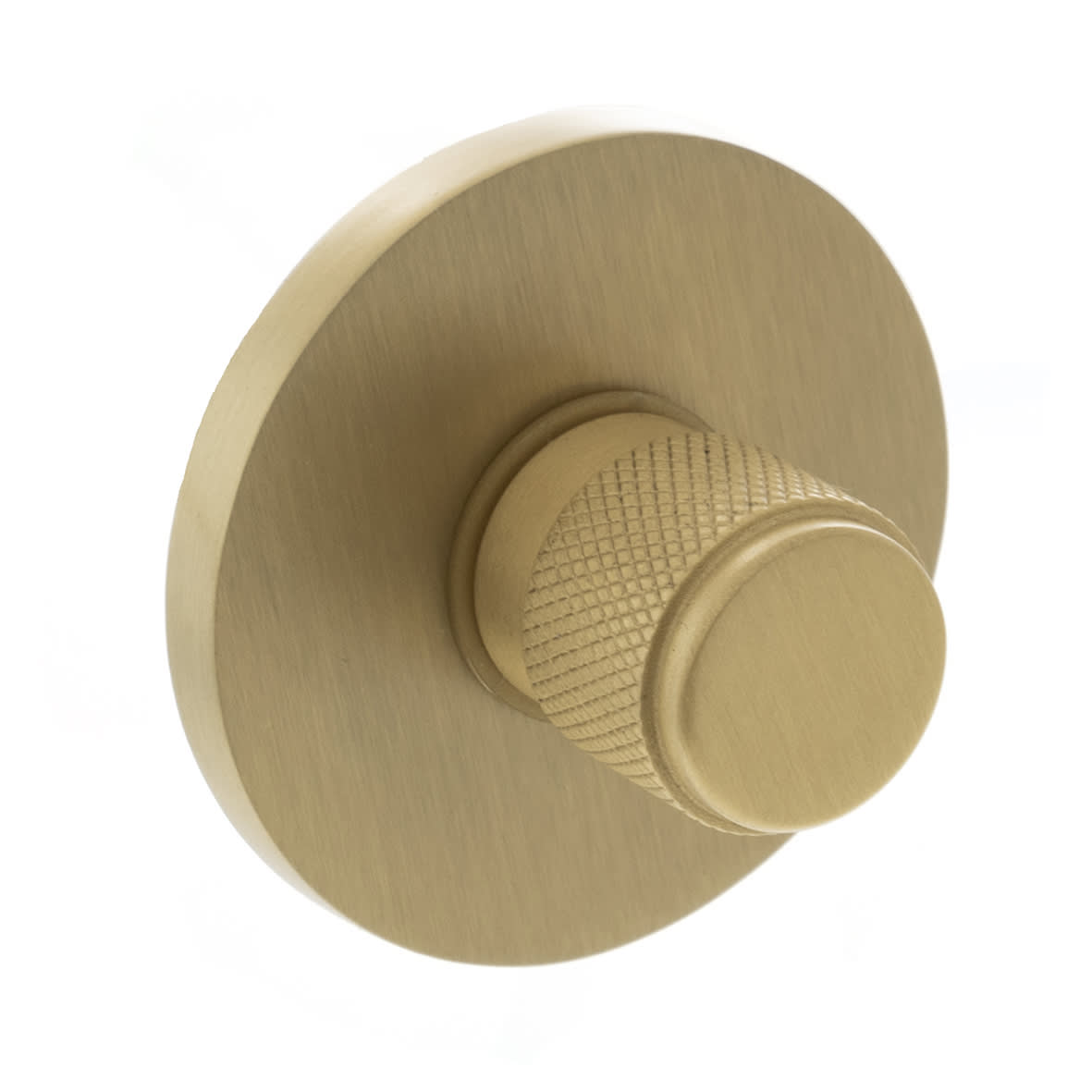 Millhouse Brass Knurled Bathroom Turn and Release - 50mm Diameter - Satin Brass