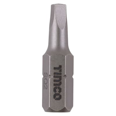 Steel Driver Bits - Square - No.2 - 25mm Length - Pack of 10