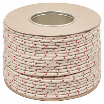 No.2 Red Spot Waxed Cotton Sash Window Cord - 6mm Diameter - 100m Coil