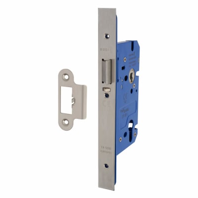 Architectural DIN Euro Mortice Nightlatch - 85mm Case - 60mm Backset - Stainless Steel