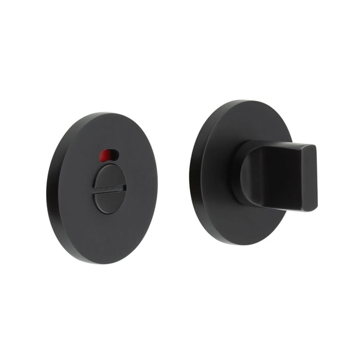 Bathroom Turn & Release with Indicator - 54mm Diameter - Matt Black
