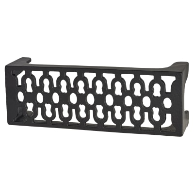 Patterned Single Air Brick Vent - 230 x 82mm - Antique Black Iron
