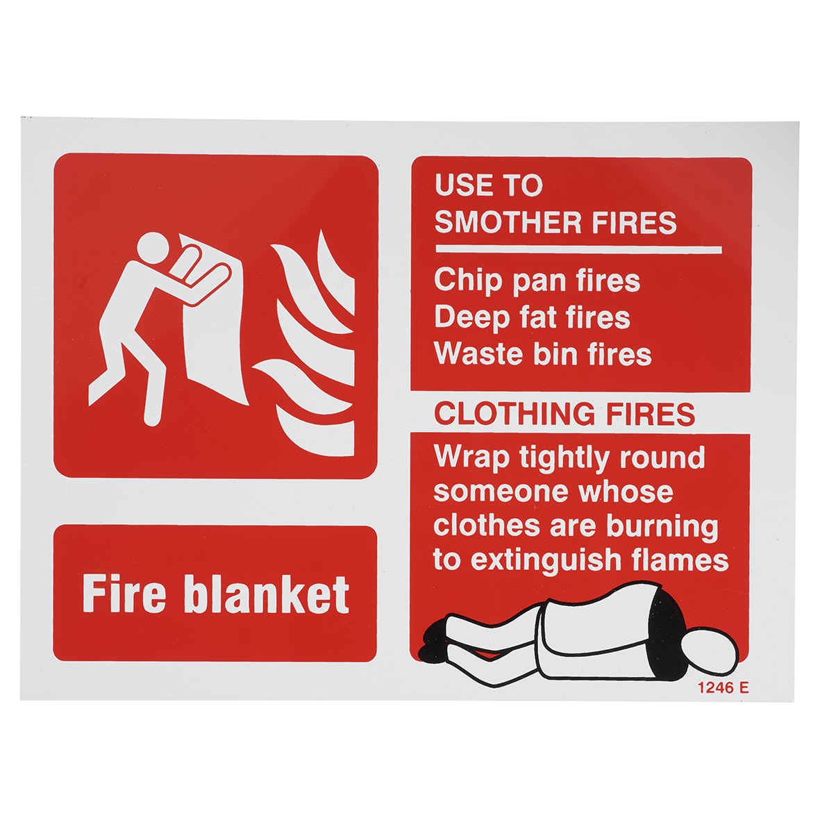 Fire Blanket Identification Sign - 200 x 150mm - Rigid Plastic