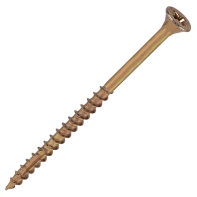 Cutter Pozi Countersunk Wood Screws - 6.0 x 110mm - Yellow Zinc - Pack of 100
