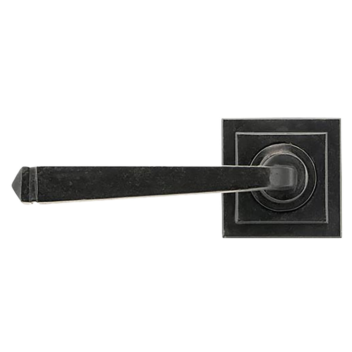 External Beeswax Door Handles on Square Screw On Rose - Avon Range