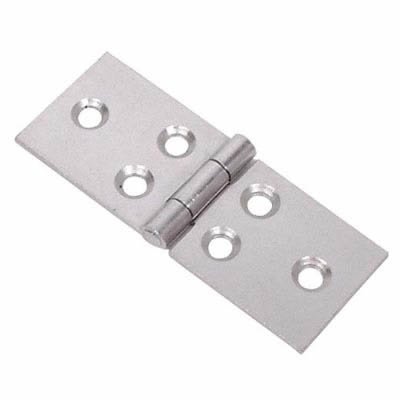Cranked Knuckle Steel Backflap Cabinet Hinge - 38 x 90 x 1mm - Zinc Plated - Pair