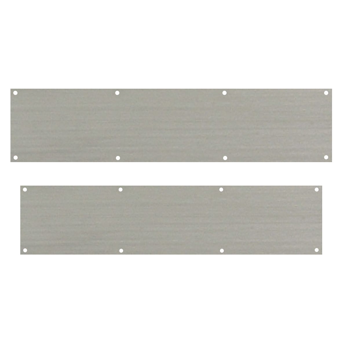 Stainless Steel Kick Plate - 760 x 150mm & 800 x 150mm - 8 Screw Holes - Satin - Pack of 2