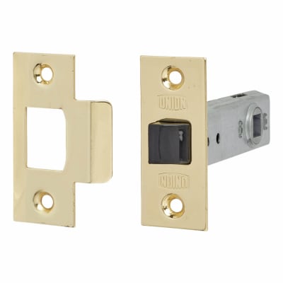 2648 Tubular Mortice Latch - 80mm Case - 57mm Backset - Square - Polished Brass