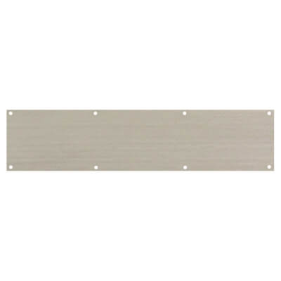 Stainless Steel Kick Plate - 800 x 200 x 1.2mm - 8 Screw Holes - Satin
