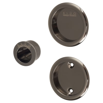 Round 3 Piece Flush Handle Set - Black Nickel